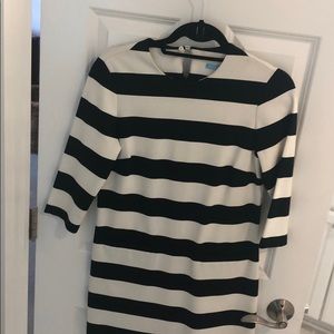 Black and ivory  striped j Mclaughlin dress